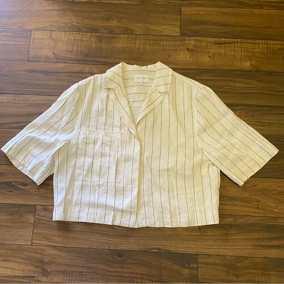 Loulou Studio Cropped Shirt Sz L Women’s - Picture 4 of 6